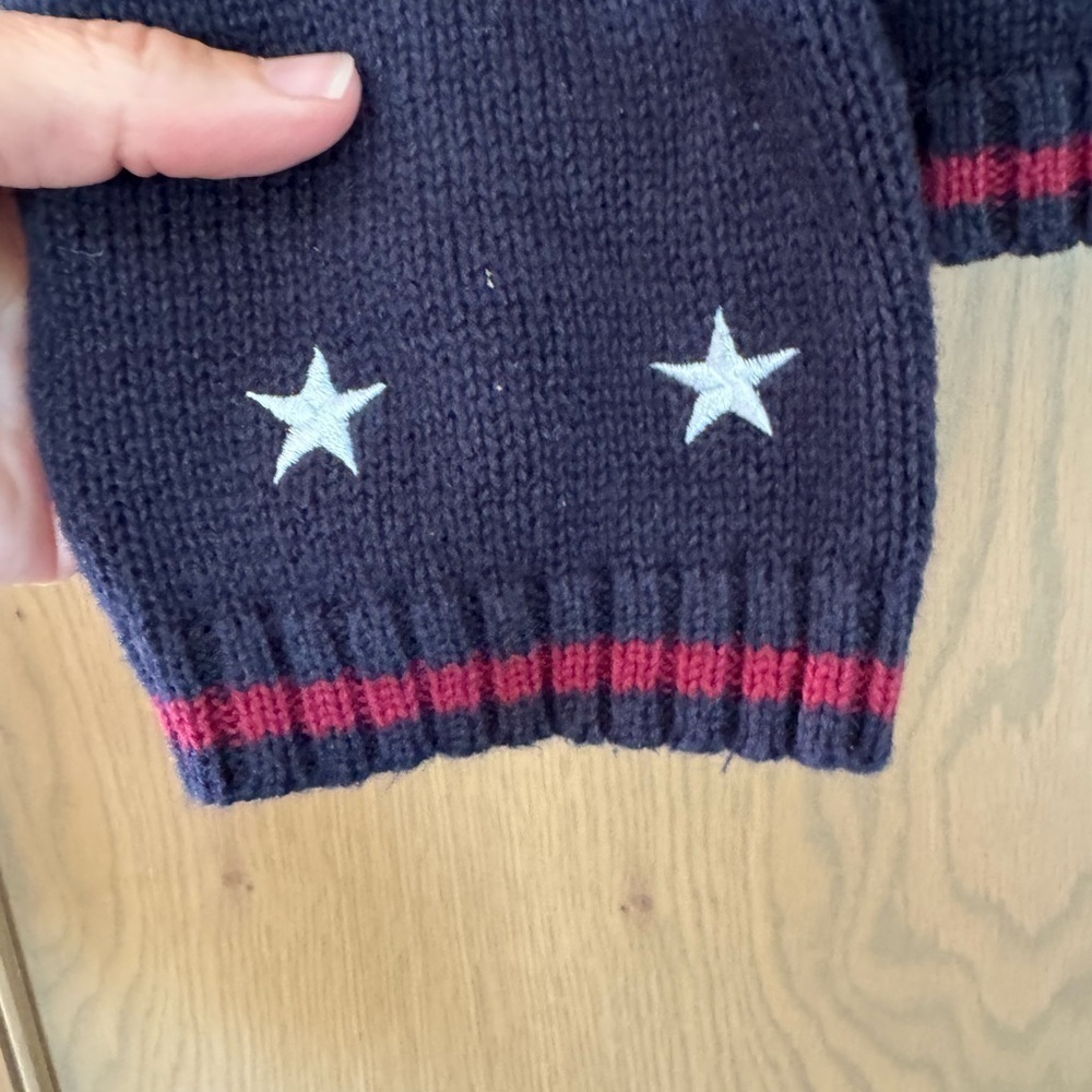 Vintage Christopher & Banks Patriot Bear Pullover Crewneck / shoulder pad / XLG - Picture 7 of 12